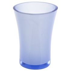 Round Toothbrush Holder Made From Thermoplastic Resins in Blue Finish